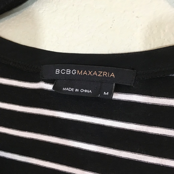 BCBG Maxazria Striped Racer Back Tunic Top, Medium - Picture 5 of 8